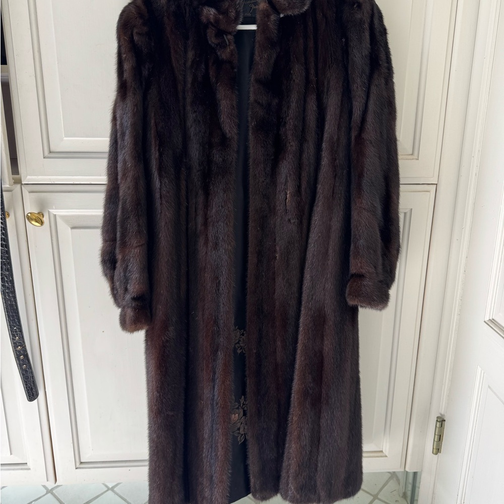 Luxurious Dark Brown Fur Coat